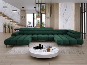 Narożnik PLAZA XL Prawostronny z elektryczną regulacją siedziska Tkanina CLOUD 39 WERSAL