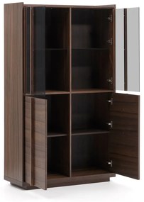 Brązowa witryna w dekorze orzecha 100x170x40 cm Onix – Kave Home