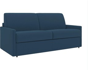 Kanapa 2-osobowa rozkładana typu express z tkaniny - Kolor: granatowy - Pow. spania: 120 cm - Materac 22 cm z pamięcią kształtu CALIFE