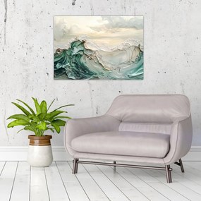 Obraz - 3D abstrakcja morza (70x50 cm)