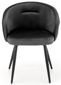 Krzesło tapicerowane K430 VELVET czarne HALMAR