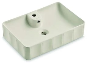 Bathco 4161 - Umywalka nablatowa CIRCUS 61x40,5 cm porcelana/beżowy