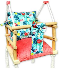 Rosnąca huśtawka dla dziecka we flamingi E3-T83