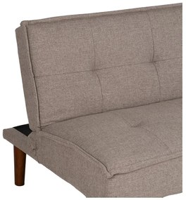 Szarobeżowa rozkładana sofa z tkaniny szenilowej 181 cm – Ixia