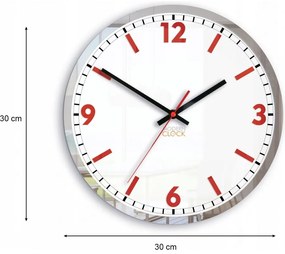 Zegar na ścianę klasyczny cichy mechanizm okrągły z białą tarczą akrylowy