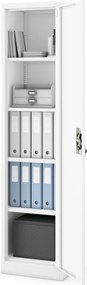 Metalowa szafa aktowa Alex 45x40x185 cm biała