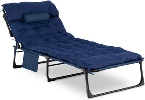 Leżak Ogrodowy VENUS 190x73 cm Granatowy