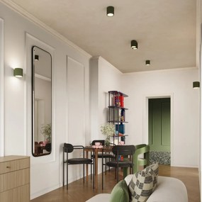 Plafon AURA 1 zielony oliwkowy GU10 ryflowany SOLLUX  LIGHTING