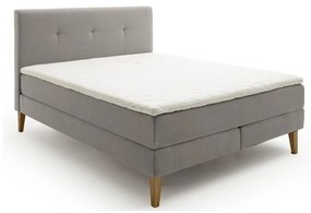 Jasnoszare łóżko boxspring 160x200 cm Stockholm – Meise Möbel