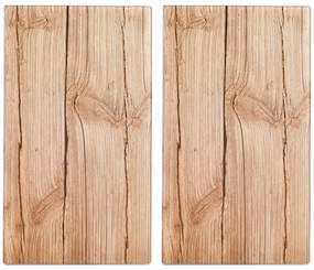 Szklane płyty ochronne WOOD na kuchenkę – 2 sztuki, ZELLER