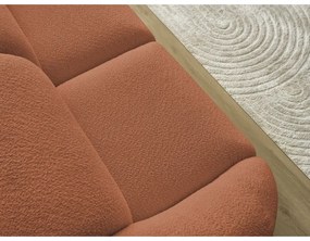 Pomarańczowa sofa z materiału bouclé 230 cm Tina – Bobochic Paris