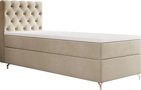 BOXBETT CHESTER 100x200 Monolith 02 z materacem H3 i topperem łóżko z pojemnikiem, pojedyncze, hotelowe, do sypialni, ze schowkiem