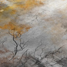 Obraz - Abstrakcja (z zegarem) (90x30 cm)