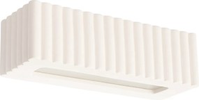 Lampa ścienna nowoczesny Rigata, ceramika - 1 źródło - L.34 x H.10 cm - biały