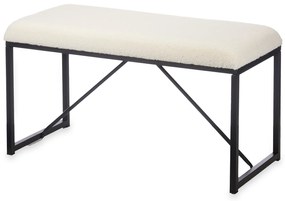 Ławeczka do przedpokoju tapicerowana baranek, 38 x 81 x 42 cm