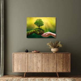 Obraz na szkle - Matka ziemia (70x50 cm)
