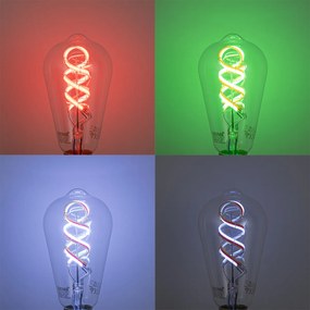 Inteligentne ściemnialne żarówki LED E27 ST64 RGBW 4W 250lm 2700K