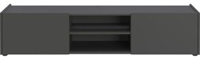 Antracytowa szafka pod TV w dekorze dębu 164x35 cm Schlangen – Germania