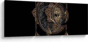 Obraz - Magiczne oko (z zegarem) (90x30 cm)