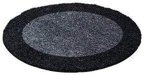 Dywan shaggy Life szaro-antracytowy 160 cm x 160 cm koło