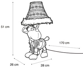 Świąteczna lampa stołowa Renifer Brązowy z LED - Rudi Dla dzieci Oswietlenie wewnetrzne