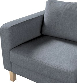 Pokrowiec na sofę Karlstad 2-osobową nierozkładaną krótki kolor szary tkanina strukturalna