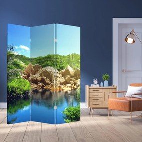 Parawan - Jezioro w dżungli Seszeli (126x170 cm)
