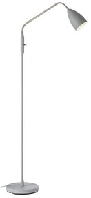 Szara lampa stojąca LED ze ściemniaczem z metalowym kloszem (wysokość 140 cm) Patro – Markslöjd