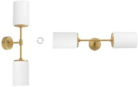 Złoty kinkiet 2-płomienny do salonu KR-K2