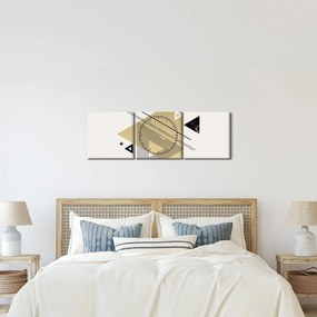 Obraz - Kształty geometryczne N⁰4 (z zegarem) (90x30 cm)
