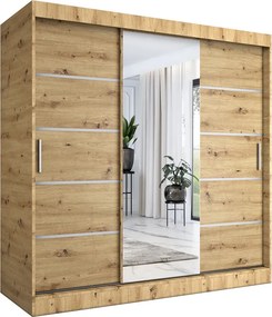 Szafa przesuwna 200 cm dąb artisan K7-K68