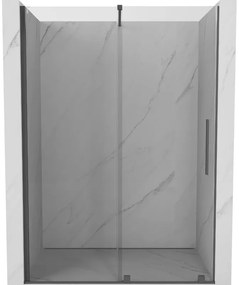 Mexen Velar drzwi prysznicowe rozsuwane 140 cm, transparent, gun gray szczotkowany - 871-140-000-01-66