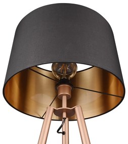 Brązowa lampa stojąca z półką (wys. 152 cm) Colette – Trio