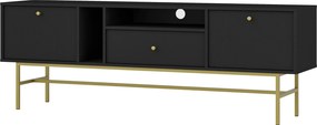 Szafka RTV stojąca TORINO 180 cm do Salonu pod Telewizor 1 Szuflada - Grafit