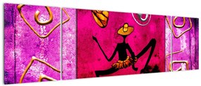 Obraz historycznego muralu (170x50 cm)