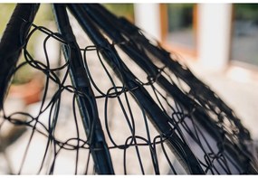 PROMOCJA Czarne krzesło wiszące KOKON bez stojaka II gatunek