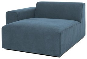 Niebieski sztruksowy moduł sofy (lewostronny) Sting – Scandic