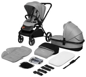 Lionelo - Kombinowany wózek 2w1 MIKA Grey Stone