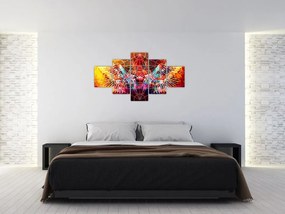 Obraz - Merkaba ze skrzydłami, abstrakcja (125x70 cm)