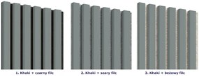 Akustyczne panele lamelowe 2 szt. khaki H4-S18