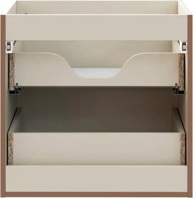 Zestaw szafek pod umywalkę DONNA SAND 120cm beż piaskowy z umywalkami nablatowymi WIKI COMAD