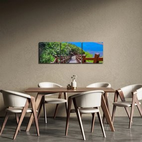 Obraz - Panorama (z zegarem) (90x30 cm)