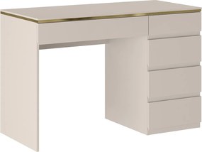 Biurko - 5 szuflad - Beżowy i złoty - VUKIA marki Pascal Morabito