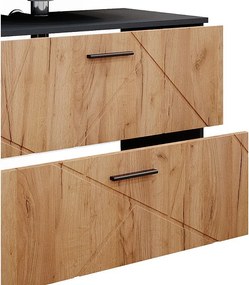 Zestaw mebli łazienkowych złoty dąb power/antracyt 80x41x58.6 irma