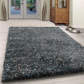Dywan shaggy Enjoy niebieski wielokolorowy 60 cm x 110 cm