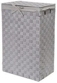 Szary kosz na pranie z pokrywką Compactor Laundry Basket Linen, wys. 60 cm