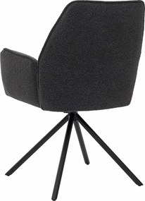 Krzesło do jadalni MCW-G67 Bouclé (zestaw 6 sztuk),  ciemnoszary