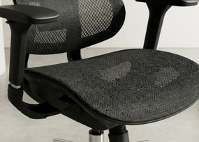 Fotel biurowy Ergo Omega czarny oferuje maksymalny komfort i nowoczesny design! Regulacja lędźwiowa, podłokietniki 4D, oddychająca siatka Mesh i chromowana podstawa. Idealny do pracy.