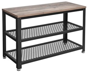 Szafka na buty DAVOR brązowo-czarna