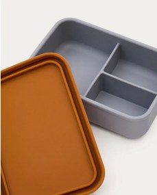 Niebiesko-pomarańczowy silikonowy pojemnik śniadaniowy dla dzieci Lili – Kave Home